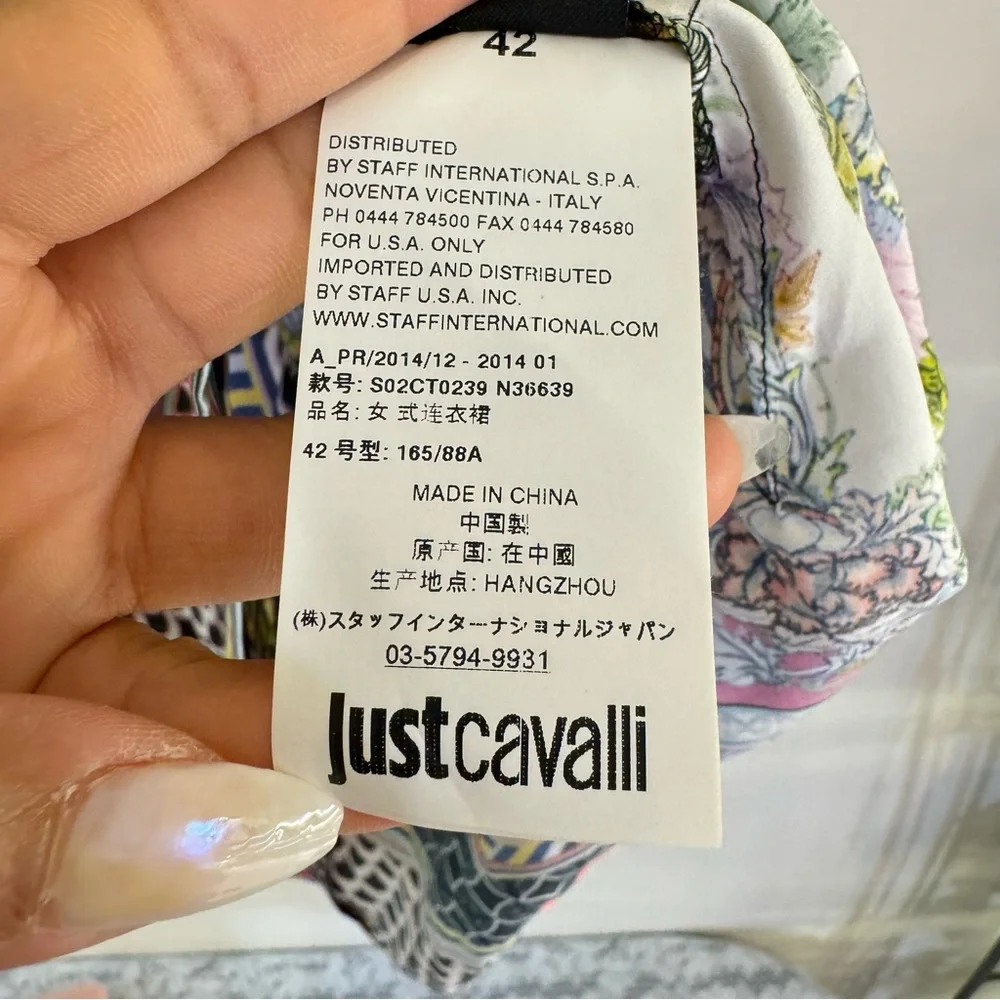 JustCavalli Roberto Cavalli 100% Silk Bandana Print Mini Dress Size 42 (US 6) - Picture 14 of 16